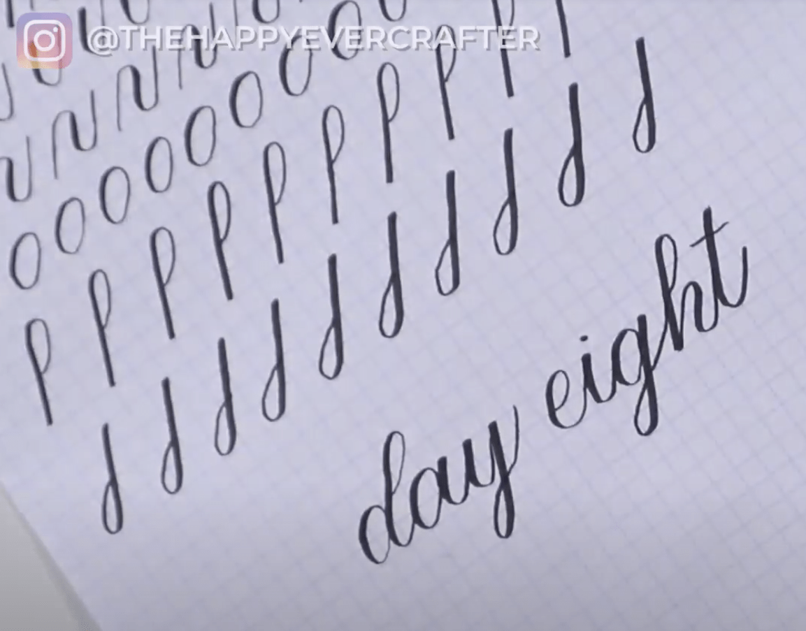 I Tried Calligraphy with my LEFT Hand... - The Happy Ever Crafter Inc.