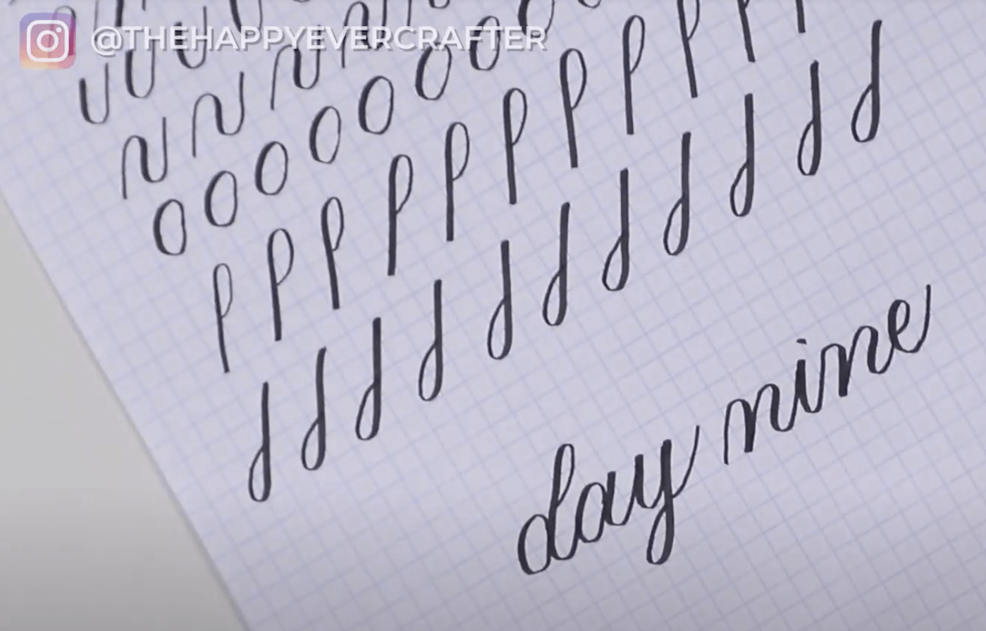 I Tried Calligraphy with my LEFT Hand... - The Happy Ever Crafter Inc.