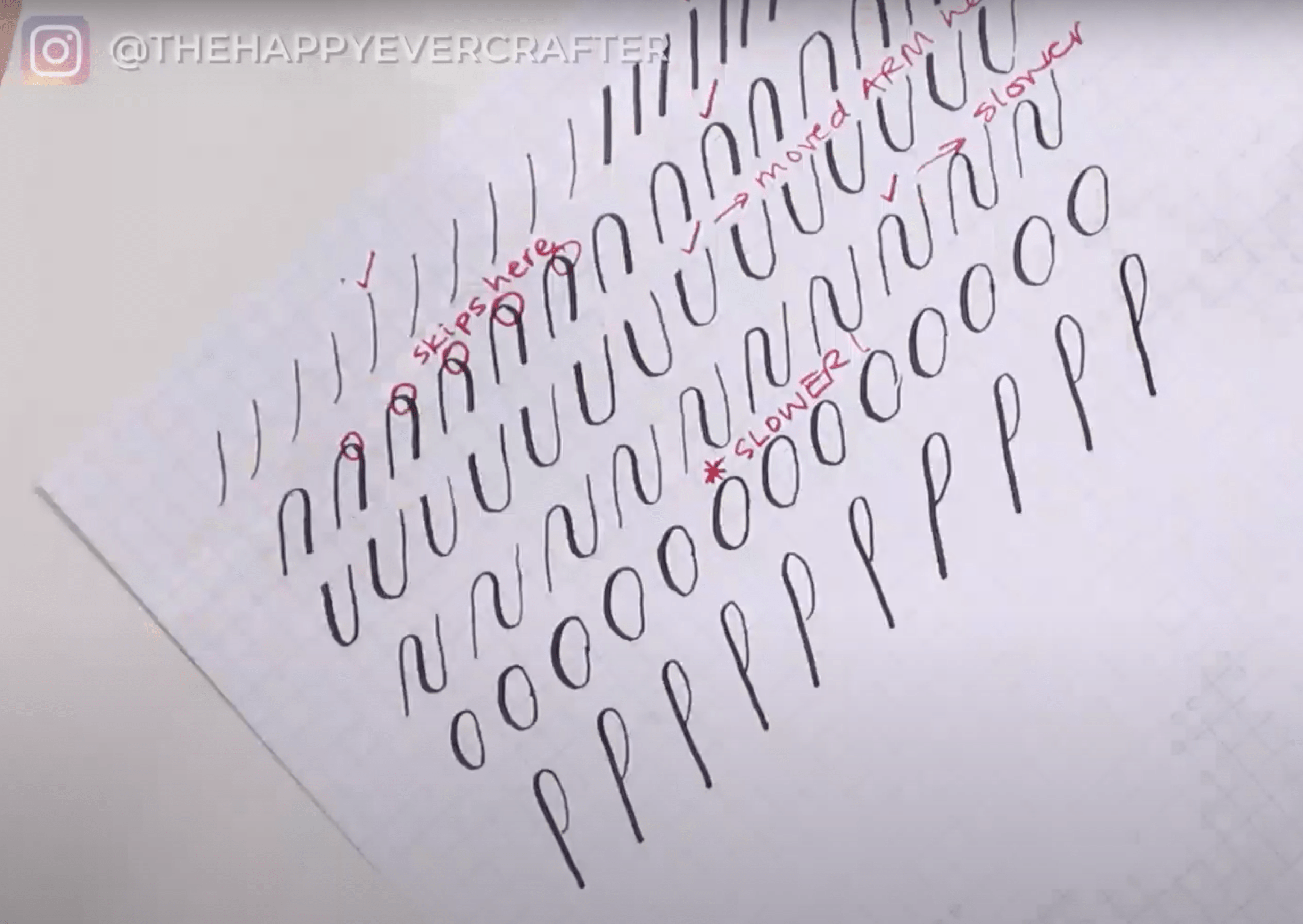 I Tried Calligraphy with my LEFT Hand... - The Happy Ever Crafter Inc.
