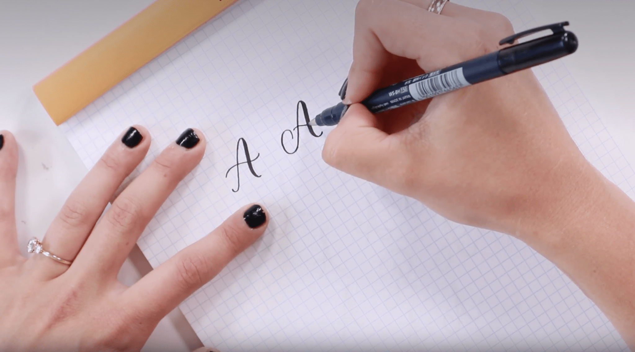 15 Ways To Write Letter A in Brush Calligraphy - The Happy Ever Crafter ...
