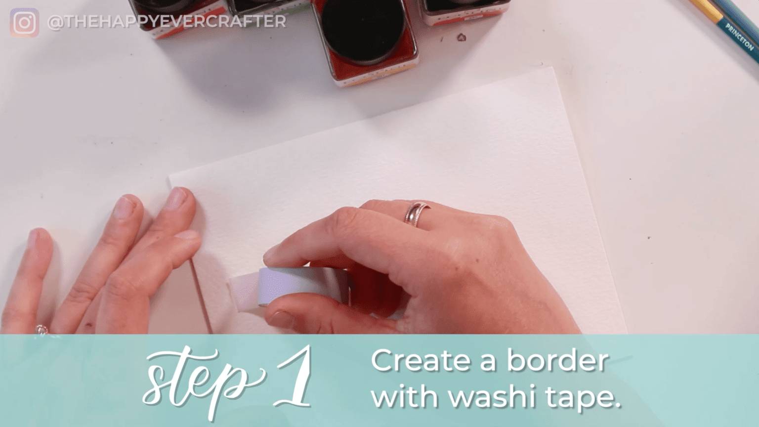 Easy DIY Watercolour Birthday Card - The Happy Ever Crafter Inc.