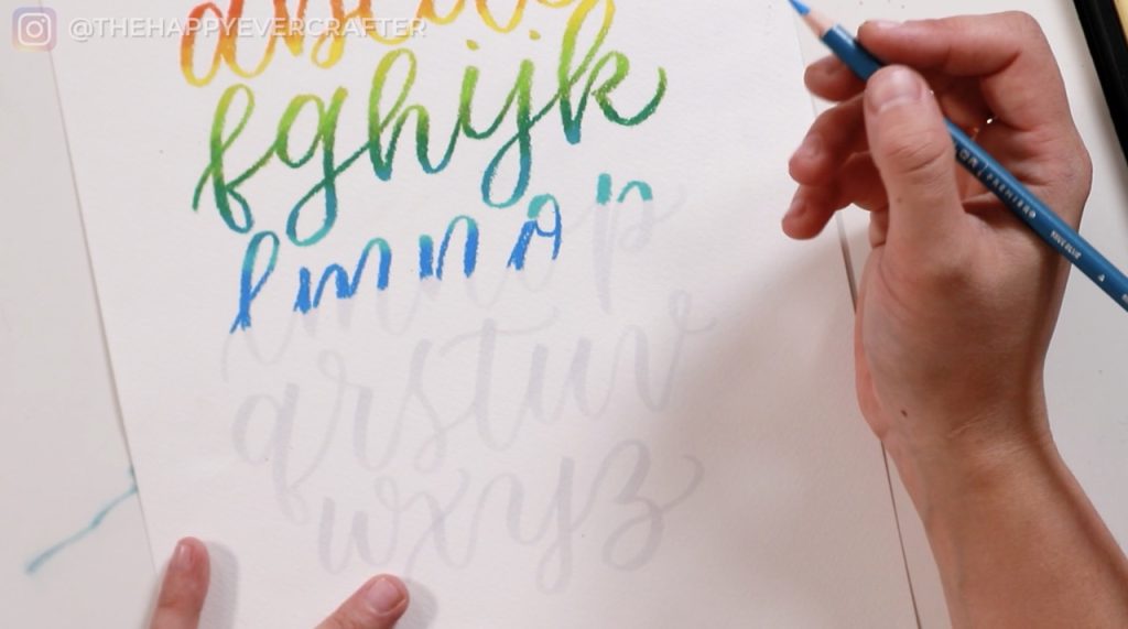 Lettering with Colored Pencils - The Happy Ever Crafter Inc.