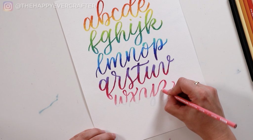 Lettering with Colored Pencils - The Happy Ever Crafter Inc.