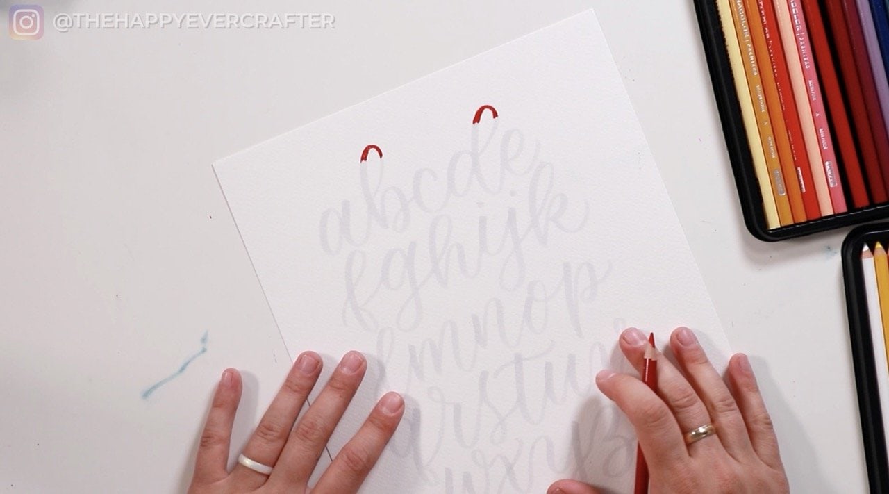 Lettering with Colored Pencils - The Happy Ever Crafter Inc.
