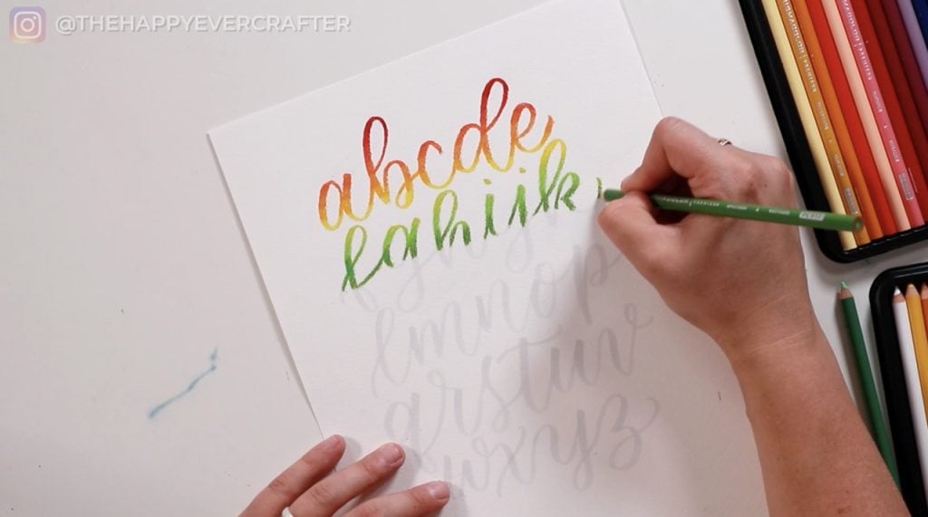 Lettering with Colored Pencils - The Happy Ever Crafter Inc.